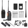 Seodon Walkie Talkies Rechargeable for Adults Long Range with One Extra Battery GMRS/FRS Two Way Radios UHF 400-470Mhz with Earpiece/Headsets(2 Pack)