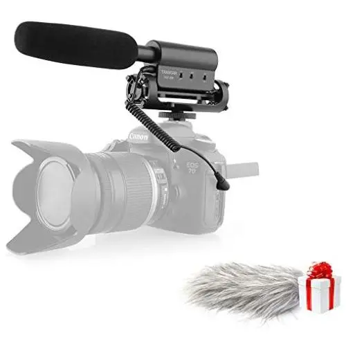 TAKSTAR SGC-598 Interview Shotgun Microphone Universal Cardioid Mic Compatible for Nikon/Canon Camera/DV Camcorder + Extra Furry Windshield Cover Black TAKSTAR SGC-598 Interview Shotgun Microphone Universal Cardioid Mic Compatible for Nikon/Canon Camera/DV Camcorder + Extra Furry Windshield Cover Black