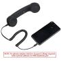CM Vintage Retro Telephone Handset Cell Phone Receiver MIC Microphone for Cellphone Smartphone, 3.5 mm Socket (Black)