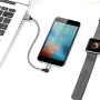 iPhone Cable TecMad Short [C89 Apple MFi Certified] iPhone Cable Nylon Braided 90 Degree Fast Charger Cord Data Sync Cable for iPhone Xs XS Max XR X/iPhone8/7/6 Plus/5s/iPad/Mavic (Gray 0.65ft)