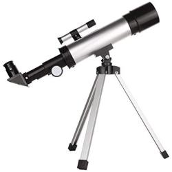 KimBird Telescope Refractors, 50mm Aperture 360mm Astronomical Telescope,Manual Equatorial Telescope for Beginners,Compact and Portable Tube Refractor Monocular Spotting Scope w/Tripod