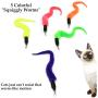 Pet Fit For Life 10 PC Squiggly Worm Furry Mouse Cat and Kitten Feather Toy Replacement Pack
