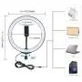 WILLOWLUCKY 10.2 inch 26cm USB 3 Modes LED Light Photography Studio LED Ring Lighting Kit Adjustable Light Photographic Video Fill Light (10.2 inch 26cm)