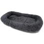 ALEKO PB103 Soft Plush Pet Bed Crate Cushion for Dogs Cats Machine Washable Indoor Outdoor 21 x 4 Inches Charcoal Gray