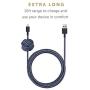 NATIVE UNION Night Cable USB-A to Lightning - 10ft Ultra-Strong Durable Lightning to USB Charging Cable with Weighted Knot [Apple MFi Certified] for iPhone/iPad (Indigo)