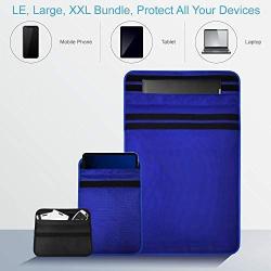 Faraday Bags Bundle, SiForce 5 Pack Bundle Signal Blocking Bag for Laptops, Tablets and Mobile Devices (LE Small, LE Medium, LE Large, LE X-Large, XX-Large)