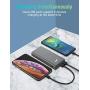 Ultra Compact Power Bank External Battery Pack for Cell Phone, One of The Smallest and Lightest 25000mAh Portable Charger with USB C/A in Dual Port Compatible with iPhone 6/7/8/XS/XR/11, iPad, Black