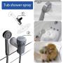 YOO.MEE Pets Shower Attachment, Quick Connect on Tub Spout w/Front Diverter, Ideal for Bathing Child, Washing Pets and Cleaning Tub