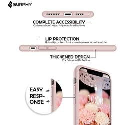 SURPHY Silicone Case Compatible with iPhone 11 Pro Max Case 6.5 inch, Liquid Silicone Full Body Thickening Design Phone Case (with Microfiber Lining) for iPhone 11 Pro Max 6.5 2019, Pink