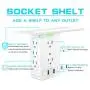 Socket Shelf, 10 Ports Surge Protector Wall Outlet, 8 Electrical Outlet Extenders 2 USB Charging Ports(2.4A Fast Charging), Removable Built-In Shelf and LED Indicator, Smartphone & Headp (8AC+2USB) Socket Shelf, 10 Ports Surge Protector Wall Outlet, 8 Electrical Outlet Extenders 2 USB Charging Ports(2.4A Fast Charging), Removable Built-In Shelf and LED Indicator, Smartphone & Headp (8AC+2USB)