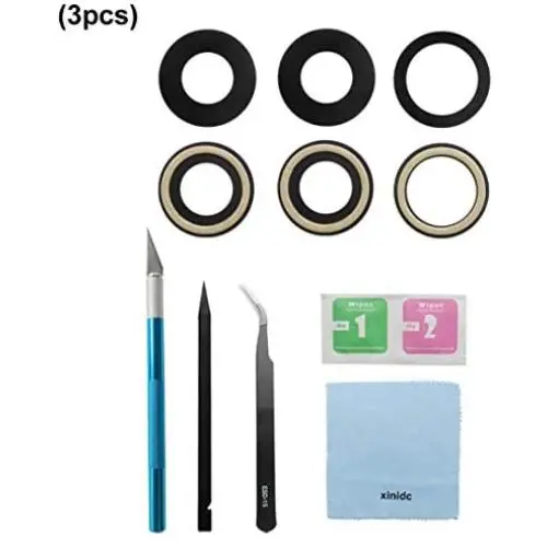 Xinidc Original OEM Rear Back Camera Glass Lens Replacement for iPhone 11 and iPhone 11 Pro and iPhone 11 Pro Max with Adhesive Preinstalled Includes Repair Tools Set (Total 3pcs Camera Glass) Xinidc Original OEM Rear Back Camera Glass Lens Replacement for iPhone 11 and iPhone 11 Pro and iPhone 11 Pro Max with Adhesive Preinstalled Includes Repair Tools Set (Total 3pcs Camera Glass)