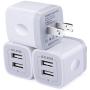 Wall Charger, [3-Pack] 5V/2.1AMP Ailkin 2-Port USB Wall Charger Home Travel Plug Power Adapter for iPhone SE/11Pro Max/XS/XR/8/7/7 Plus, Samsung Galaxy S7 S6, HTC, LG, Table, Motorola and More