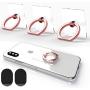 Attom Tech Transparent Phone Ring Holder Grip 360 Degree Free Rotation, Clear Cell Phone Finger Ring Kick-Stand for - for iPhone X 8 7 Plus 6S 6 5s 5 SE, Galaxy S9 S8 S7 S6 Edge, Note 8 5 4(Rose Gold)