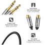 Cellularize Aux Cable [20ft/2 Pack, Black - 24K Gold Plated, Hi-Fi Sound Quality] 3.5mm Auxiliary Audio Cord Compatible with Car/Home Stereo, Samsung Smartphones, iPhone, iPod, iPad