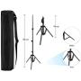 MeeA 82 Inch Extendable Tripod with Mobile Phone Clip Mount, Camera Tripod, Compatible with Most Cell Phones, DSLRs, Digital Cameras for Selfie and Live Video(82 inch)