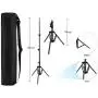 MeeA 82 Inch Extendable Tripod with Mobile Phone Clip Mount, Camera Tripod, Compatible with Most Cell Phones, DSLRs, Digital Cameras for Selfie and Live Video(82 inch)