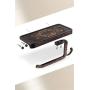 Neater Nest Reversible Toilet Paper Holder with Phone Shelf and Bathroom Hook, Vintage Decor Style (Oil Rubbed Bronze)
