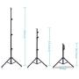 T-SIGN IPad Tripod Stand Mount, Reinforced Foldable Floor, Height Adjustable 360 Rotating for More 7 to 12 Inch Tablets, Carrying Case, Phone Holder, Bluetooth Remote Control