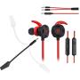 BlueFire Wired Gaming Earphone 3.5 MM E-Sport Earphone Noise Cancelling Stereo Bass Gaming Headphone with Adjustable Mic for PS4, Xbox One, Laptop, Cellphone, PC (Red)