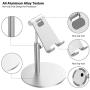 Cell Phone Stand, IKEEPI Angle Height Adjustable Cell Phone Stand for Desk,Thick Case Friendly Phone Holder Stand for Desk, Compatible with All Mobile Phones