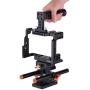 Andoer Aluminum Alloy Camera Cage Stabilizer for Sony A7II/A7III/A7SII/A7M3/A7RII/A7RIII with Cold Shoe Mount and Top Handle and 15mm Rod Baseplate Andoer Aluminum Alloy Camera Cage Stabilizer for Sony A7II/A7III/A7SII/A7M3/A7RII/A7RIII with Cold Shoe Mount and Top Handle and 15mm Rod Baseplate