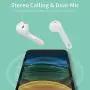 Wireless Earbuds, Goojodoq Bluetooth 5.0 Earbuds-Wireless Earphones with Smart Touch, Dual-Mic, Auto-Pair, 3D Stereo, Sweatproof Mini Sports Earbuds Compatible with Hi-Fi Sound for Android and iPhone