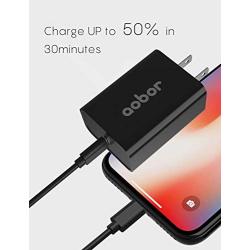 USB C Charger, AOBOR 18W PD Fast Charger Ultra-Compact Type C Wall Charger Compatible iPhone 11/11 Pro/11 Pro Max/X/XS/XR/8/8 Plus, iPhone SE, iPad Pro, Pixel 3/4, Galaxy S10+/S10/S9, LG and More