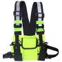 BREEZEY Chest Rig Bag Functional Radio Chest Harness Reflective Vest Hip Hop Pack Front Waist Pouch Chest Bag for Men Women