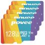 5 Pack of 128GB MicroSD Card with Adapter,U3 A1 MicroSDXC Card 667X High Speed Up to 100MB/s UHS-I Micro SD 128 GB UHS-1 Memory Card for Android Smartphone Nintendo Galaxy Fire and Gopro
