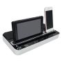 Mcbazel iPega PG 9119 Multi-Purpose Dual Charging Station Dock with Audio Speaker for Nintendo Switch iOS Android Smart Phone Silver