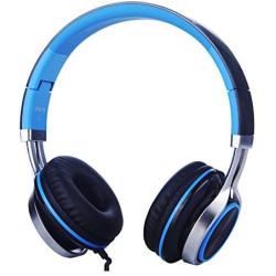 Headphones, FOSTO FT58 Stereo Foldable Headset Strong Low Bass Headphones with Microphone for iPhone, All Android Smartphones, PC, Laptop, Mp3/mp4, Tablet Earphones(Blue)