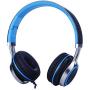 Headphones, FOSTO FT58 Stereo Foldable Headset Strong Low Bass Headphones with Microphone for iPhone, All Android Smartphones, PC, Laptop, Mp3/mp4, Tablet Earphones(Blue)