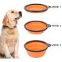 PetBonus 4-Pack Silicone Collapsible Dog Bowls, BPA Free and Dishwasher Safe, Portable and Foldable Travel Bowls-with 4-Color Carabiners Per Set