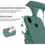 Vinve Samsung Galaxy A20 Case, Galaxy A30 Case, Liquid Silicone Slim Gel Rubber Full Body Protection Shockproof Cover Drop Protection Case for Galaxy A20 (Blackish Green)