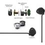 NUBWO Sleep Earplugs,Noise Isolating Sleep Earbuds,Sleeping Headphone with Microphone & Unique Total Soft Silicone for Insomnia, Meditation, Side Sleeper, Snoring, Air Travel, ASMR,Relax (Black)