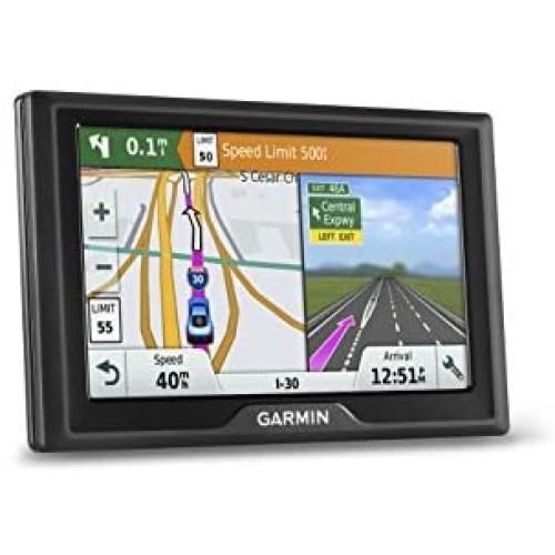 Garmin Drive 50 USA LM GPS Navigator System with Lifetime Maps, Spoken Turn-By-Turn Directions, Direct Access, Driver Alerts, and Foursquare Data, (Renewed)