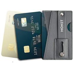 Monet Phone Grip with Expanding Stand and Slim Wallet (Steel Gray)
