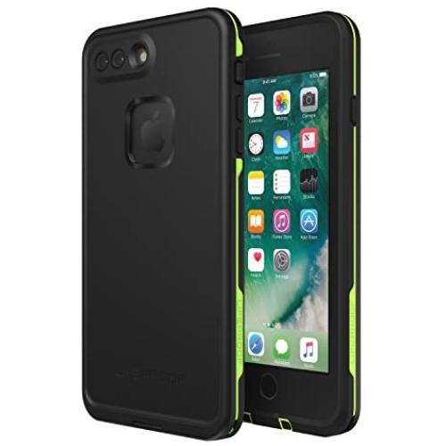 Lifeproof FRē Series Waterproof Case for Iphone 8 Plus & 7 Plus - (NOT compatible with iPhone 7 & 8) - Retail Packaging - Night Lite (Black/Lime)