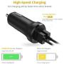 iPhone Car Chargers, UNBREAKcable Upgraded 24W/4.8A USB Mini Car Charger Adapter with Lightning Cable [MFi Certified] Compatible with iPhone 11/11 Pro/ 11 Pro Max/X/XS/XS MAX/XR/iPad - Black