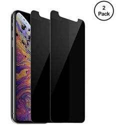 Entwth Cell Phone Screen Protector(Black,2 Packs),Compatible iPhone Xs/X Privacy Screen Protector 9H Hardness Anti-Spy Tempered Glass Screen Premium Anti-Scratch/Fingerprint,Easy Install Bubble Free