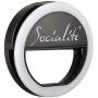 SOCIALITE Mini LED Ring Light - Dimmable Fill Photo & HD Video Lighting for Vblogs & Selfies Universal Mounts to iPhone 6s 6 Plus 5s iPad Mini Tablet Samsung Galaxy S7 S6 Edge Galaxy Large SmartPhones