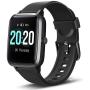 Lintelek Smart Watch, Full Touch Screen Smartwatch, 1.3 Inch Fitness Tracker with HR Monitor, Sleep Tracker, Stopwatch, IP68 Waterproof Fitness Watch Compatible with iOS, Android for Men, Women