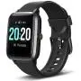 Lintelek Smart Watch, Full Touch Screen Smartwatch, 1.3 Inch Fitness Tracker with HR Monitor, Sleep Tracker, Stopwatch, IP68 Waterproof Fitness Watch Compatible with iOS, Android for Men, Women