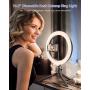 10.2" Ring Light with Stand, BlitzWolf LED Ring Light with Stand and Phone Holder for YouTube Video Live Stream Makeup Photography, Dimmable Selfie Ring Light with 3 Light Modes & 11 Brightness Level