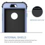 BENTOBEN iPhone 6 Case, iPhone 6S Case, Hybrid Hard PC Soft Rubber Heavy Duty Rugged Bumper Shockproof Anti Slip Cover Full Body Protective Case for iPhone 6/6S, Coral Blue