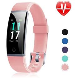 Letsfit Fitness Tracker, Activity Tracker Watch with Heart Rate Monitor, IP68 Waterproof Smart Watch with Step Counter, Calorie Counter, Call & SMS Pedometer Watch for Women Men