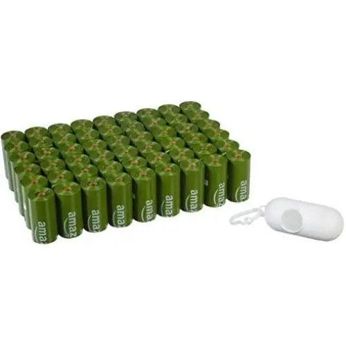 AmazonBasics Unscented Dog Poop Bags with Dispenser and Leash Clip, Standard and EPI Additive AmazonBasics Unscented Dog Poop Bags with Dispenser and Leash Clip, Standard and EPI Additive