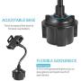 VAKs Car Cup Holder Phone Mount Adjustable Automobile Cup Holder Smart Phone Cradle Car Mount for iPhone 11 Pro/XR/XS Max/X/8/7 Plus/6s/Samsung S10+/Note 9/S8 Plus/S7 Edge(Black)