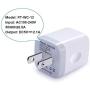 USB Wall Charger, FiveBox 2Pack Dual Port 2.1A Wall Charger Brick Base Adapter Charging Block Charger Cube Plug Charger Box for iPhone X/6/6S/7/8 Plus, iPad, Samsung, Android, LG, HTC, Nokia, Phone