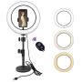 Yefound 9" Portable Led Ring Light with Stand & Cell Phone Holder and Remote Control for Live Streaming in YouTube, Facebook,can Selfie, Take Video,Makeup